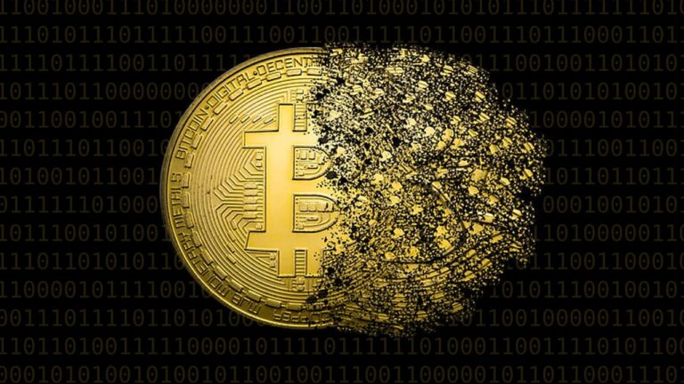 Frustrated crypto investor checking portfolio loss on mobile screen with red graph chart – 2025 crypto market crash concept"